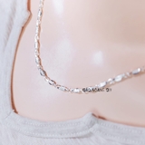 Dây Chuyền Bạc Ta Nữ Kiểu Sợi Đặc Dẹt Dày Dặn Cứng Cáp Bền Mãi Với Thời Gian D2411150036