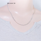 Dây Chuyền Bạc Ta Nữ Kiểu Mắt Xích Xoắn Tinh Tế D2411150038