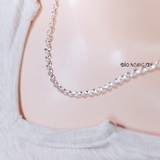 Dây Chuyền Bạc Ta Nữ Kiểu Mắt Xích Xoắn Tinh Tế D2411150038