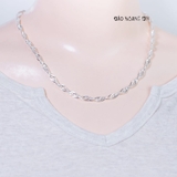 Dây Chuyền Bạc Nữ Dạng Xoắn Sợi To Chắc Chắn Nổi Bật D2411130092