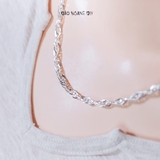 Dây Chuyền Bạc Nữ Dạng Xoắn Sợi To Chắc Chắn Nổi Bật D2411130092