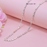 Dây Chuyền Bạc Nữ S925 Ống Đúc Rỗng Phay Sáng Đẹp D2411150034