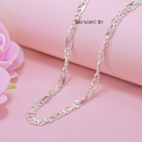 Dây Chuyền Bạc Ta Nữ Kiểu Mix 2 Loại Mắt Độc Đáo D2411150041