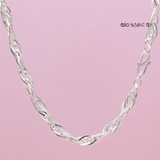 Dây Chuyền Bạc Nữ Dạng Xoắn Sợi To Chắc Chắn Nổi Bật D2411130092