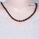 Vòng Cổ Chuỗi Hạt Đá Đen Tinh Tế Sang Trọng D2411130001