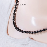 Vòng Cổ Chuỗi Hạt Đá Đen Tinh Tế Sang Trọng D2411130001