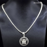 Mặt Dây Chuyền Bạc Nam S990 Mặt Tròn Versace M2409290002