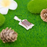 Mặt Dây Chuyền Bạc Nữ Phong Thủy Hình Chữ Nhật Hoa Văn Đá Hồng Đậm M2409250046