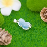 Mặt Dây Chuyền Bạc Nữ Phong Thủy Tỳ Hưu Đá Xanh Dương