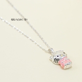 Dây Chuyền Bạc S925 Cho Bé Gái Mèo Hello Kitty Hồng Xinh Xắn D2411090013