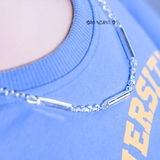 Dây Chuyền Bạc Cho Bé Kiểu Ống Đúc Dài Trơn Cứng Cáp D2411120003