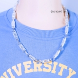 Dây Chuyền Bạc Cho Bé Kiểu Ống Đúc Bản To Cá Tính Phong Cách D2411120004