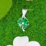 Mặt Dây Chuyền Bạc Nữ Phong Thủy Cỏ 4 Lá May Mắn M2409260028
