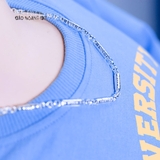 Dây Chuyền Bạc Cho Bé Kiểu Ống Đúc Dài Khắc Chéo D2411120001