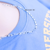 Dây Chuyền Bạc Cho Bé Kiểu Dây Mè Dẹt Chắc Chắn Nhiều Style D2411120030