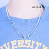 Dây Chuyền Bạc Cho Bé Kiểu Dây Dừa Bền Đẹp Mặt Trống Nhỏ Xinh D2411090018