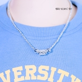 Dây Chuyền Bạc Cho Bé S990 Kiểu Dây Dừa Mặt Trụ Rỗng Cứng Cáp Chắc Chắn D2411090021