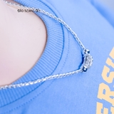 Dây Chuyền Bạc Cho Bé S990 Kiểu Dây Dừa Mặt Trụ Rỗng Cứng Cáp Chắc Chắn D2411090021