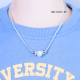 Dây Chuyền Bạc Cho Bé Quả Cầu Hình Lưới Thiết Kế Tỉ Mỉ Tinh Tế D2411090017