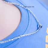 Dây Chuyền Bạc Cho Bé Kiểu Dây Dừa Bền Đẹp Một Mặt Tròn Trơn Đơn Giản D2411090020