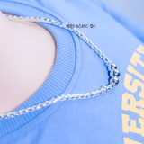 Dây Chuyền Bạc Cho Bé Kiểu Dây Dừa Bền Đẹp Mặt Tròn Trơn Đơn Giản  D2411090019