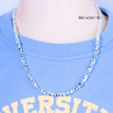 Dây Chuyền Bạc Cho Bé Ống Dẹt Kiểu Hoa Văn Xinh Xắn D2411120025