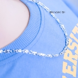 Dây Chuyền Bạc Cho Bé Ống Dẹt Kiểu Hoa Văn Xinh Xắn D2411120025