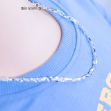 Dây Chuyền Bạc Cho Bé Ống Dẹt Kiểu Hoa Văn Đơn Giản Dễ Thương D2411120006