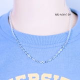 Dây Chuyền Bạc Cho Bé Mắt Chữ O Phay Sáng Lấp Lánh D2411120042