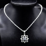 Mặt Dây Chuyền Bạc Nữ Hoa Đá 8Ly5 Sang Trọng M2409240033