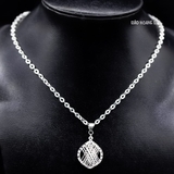 Mặt Dây Chuyền Bạc Nữ S925 Hình Chiếc Lá Phay Sáng  M2409220014