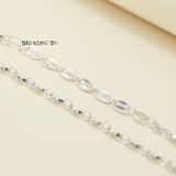 Dây Chuyền Bạc Cho Bé Mắt Xích Kiểu Hạt Cafe Sáng Tạo D2411120050