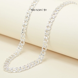 Dây Chuyền Bạc Cho Bé Kiểu Mắt Xích Thưa Bản To  D2411120048