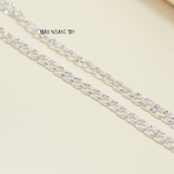 Dây Chuyền Bạc Cho Bé Kiểu Mắt Xích Thưa Bản To  D2411120048