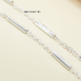Dây Chuyền Bạc Cho Bé Kiểu Ống Đúc Dài Trơn Cứng Cáp D2411120003