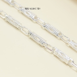 Dây Chuyền Bạc Cho Bé Kiểu Ống Đúc Bản To Cá Tính Phong Cách D2411120004