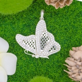 Mặt Dây Chuyền Bạc Nữ Hình Cánh Bướm Đính Đá Tỉ Mỉ Đẹp Sang Trọng M2409240004