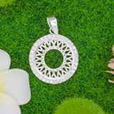 Mặt Dây Chuyền Bạc Nữ Đính Đá Tròn Vòng Ngoài Sang Trọng Tinh Tế M2409240027