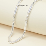 Dây Chuyền Bạc Cho Bé Kiểu Ống Đúc Dài Khắc Chéo D2411120001