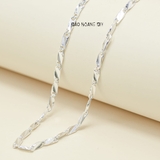 Dây Chuyền Bạc Cho Bé Kiểu Dây Mè Dẹt Chắc Chắn Nhiều Style D2411120033