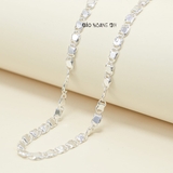 Dây Chuyền Bạc Cho Bé Kiểu Dây Mè Dẹt Chắc Chắn Nhiều Style D2411120030