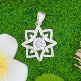 Mặt Dây Chuyền Bạc Nữ Hoa Đá 8Ly5 Sang Trọng M2409240033