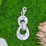 Mặt Dây Chuyền Bạc Nữ S925 Số 8 Trơn Ít Đá M2409230066