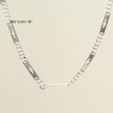 Dây Chuyền Bạc Cho Bé Bản Dẹt Hình Dấu Thập  D2411120012