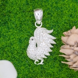Mặt Dây Chuyền Bạc Nữ Con Gà Trống Đính Đá Lấp Lánh Sang Trọng M2409240018