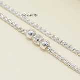 Dây Chuyền Bạc Cho Bé Kiểu Dây Dừa Bền Đẹp Mặt Trống Nhỏ Xinh D2411090018