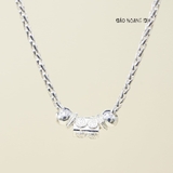 Dây Chuyền Bạc Cho Bé S990 Kiểu Dây Dừa Mặt Trụ Rỗng Cứng Cáp Chắc Chắn D2411090021