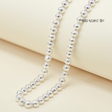 Dây Chuyền Bạc Cho Bé Mắt Hạt Tròn Trơn Xinh Xắn