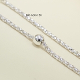 Dây Chuyền Bạc Cho Bé Kiểu Dây Dừa Bền Đẹp Một Mặt Tròn Trơn Đơn Giản D2411090020