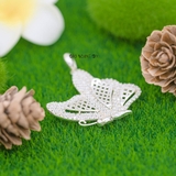 Mặt Dây Chuyền Bạc Nữ Hình Cánh Bướm Đính Đá Tỉ Mỉ Đẹp Sang Trọng M2409240004